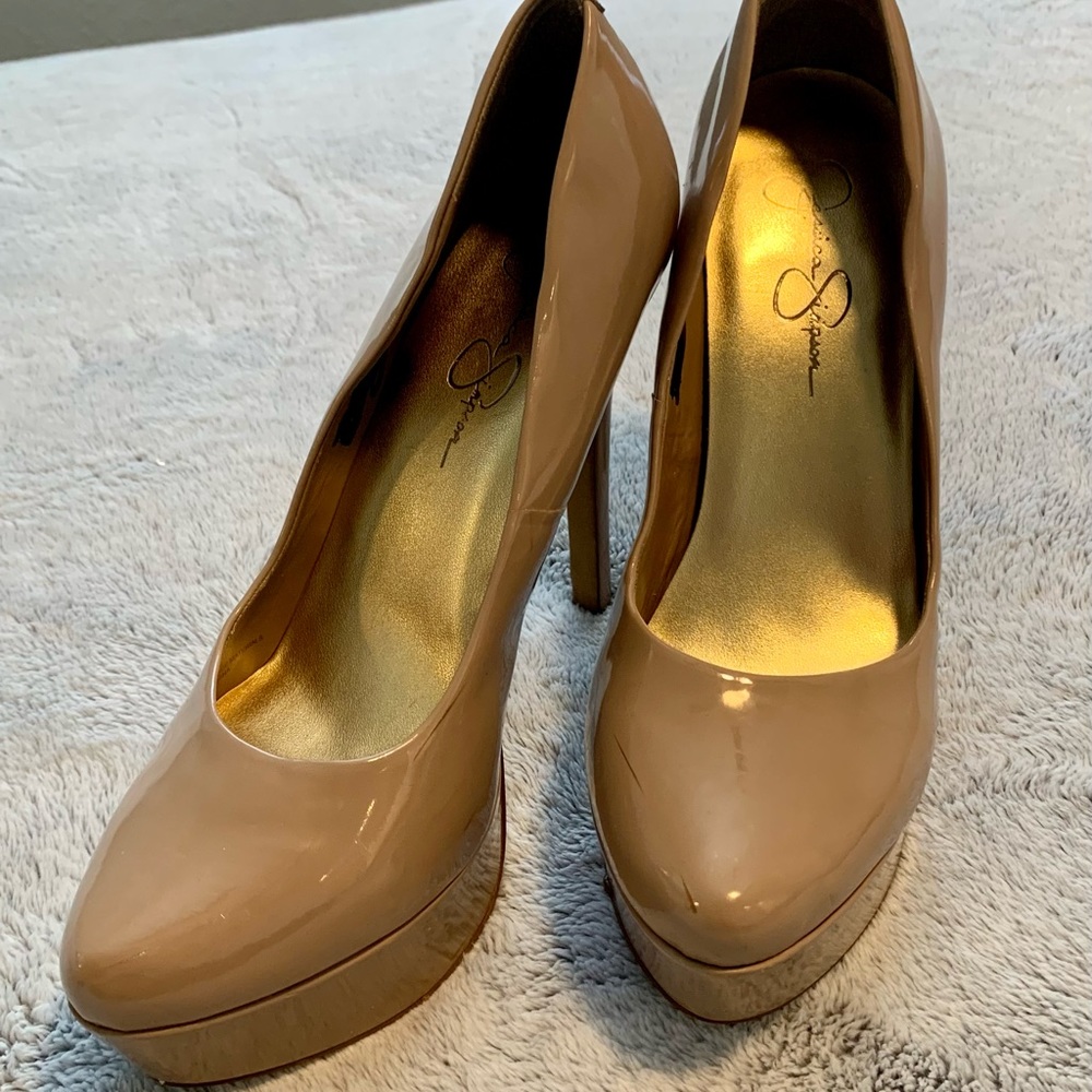 Nude stiletto heels